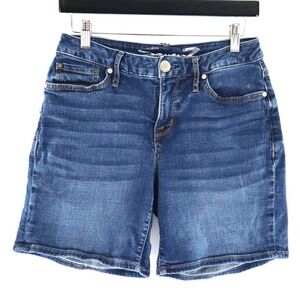 Seven7 Denim Bermuda Short 4 Blue Retro Vacation Cruise‎ Resort Weekend Casual